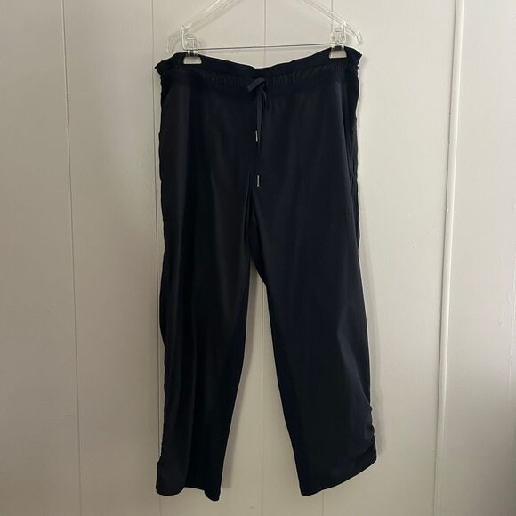Lululemon Dance Studio Crop Pants Black | Size 14 | Drawstring Waist Lightweight - Picture 1 of 9